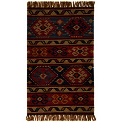 Weaver Green Taurus Horns Kelim Washable Outdoor Rug